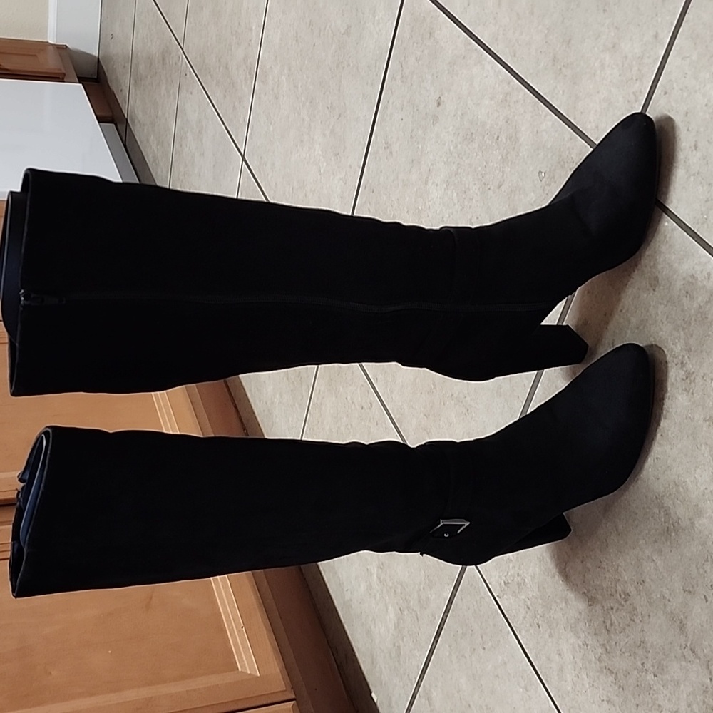 Jones New York Black Suede Boots Size 9M